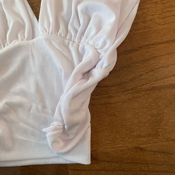 NWT popular 21 dollskill satin greek goddess low cut cropped top - Picture 6 of 7